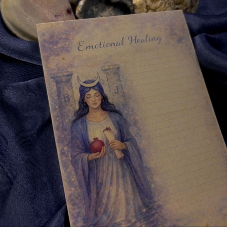 The High Priestess — Emotional Healing Notepad A6